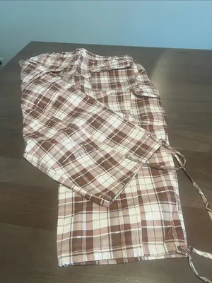 Anthropologie Brown & Cream Plaid Capris thumbnail 7