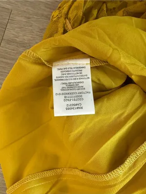 NWT For Love & Lemons Tiana Mini Dress in Mustard Yellow, Size XS thumbnail 6