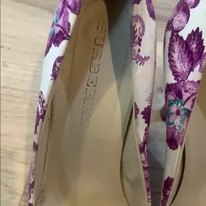 - Was $100 now $60 Burberry floral purple 4 inch heel leather sole 40.5 or… thumbnail 3