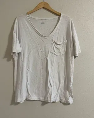 American Eagle Outfitters Off-White Crew Neck Tee thumbnail 1