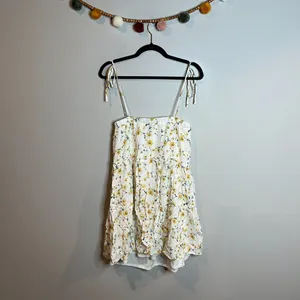 Le Lis white floral mini babydoll dress thumbnail 6