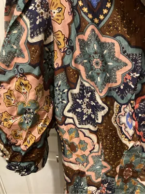 Avara Brown Floral-Print Puff Sleeve Midi Dress thumbnail 4