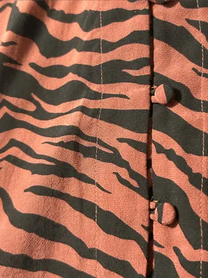 Rails Rust Black Tiger Stripe High Low Ruffle Hem Midi Dress Size Medium thumbnail 8