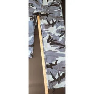 Unbranded Women‎ Cargo Pants Blue Grey Camo High Waist Utility 32 thumbnail 8