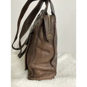 Fossil 1954 Large Brown Pebbled Leather Shoulder Bag Charm Women’s thumbnail 7