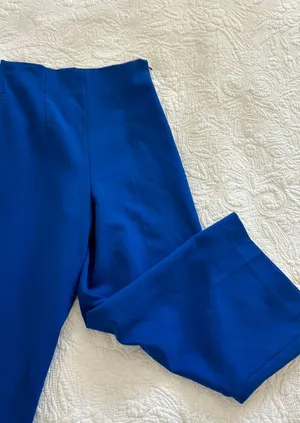 ZARA High Waisted, Wide Leg Trousers thumbnail 2