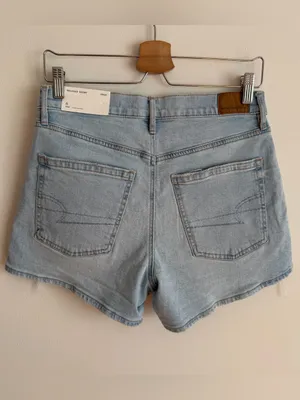NWT American Eagle Strigid Relaxed Denim Shorts Light Wash Distressed Size 6 28W thumbnail 3