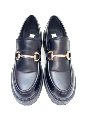 Steve Madden Alley Black Horse-bit Platform Loafers Size 10 thumbnail 2