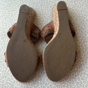 Jack Rogers Cork Wedge Leather Sandals size 8 thumbnail 5