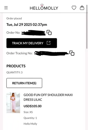 Hello Molly Good Fun Off Shoulder Maxi Dress Lilac Wedding Guest XS thumbnail 9
