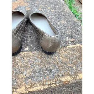Trotters Womens 8.5‎ Woven Leather Loafers Metallic Pewter Gold Brazil 158-704 thumbnail 10