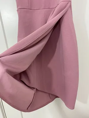 Lulu's Size Medium Mauve Orchid V-Neck Tulip Hem Bodycon Dress thumbnail 4