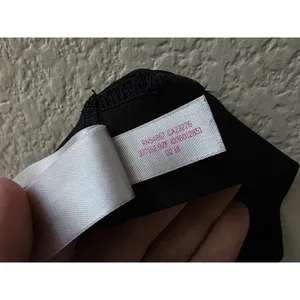 Victoria's Secret PINK Bralette Medium Lined Black Gold Logo Band Bra thumbnail 7