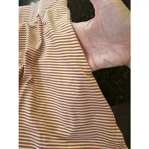Pact NWT Organic Cotton Mini Skirt Circle Skater Sz XS Striped Pockets A-line thumbnail 5
