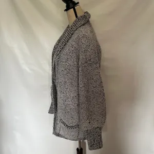 Vtg Y2K Side Effects Marled Cardigan Womens Sweater Sz M Chunky Knit Grandpa thumbnail 6