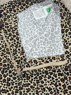 J. Crew Lizzie Leopard Print High‎ Rise Wide Leg Pants Tan Black 30 Chino thumbnail 7