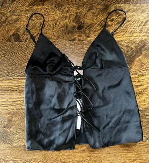 Zara Viral Satin Effect Top With Bow thumbnail 4