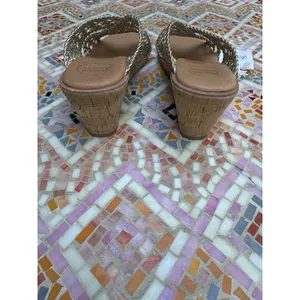 André Assous Bryana Woven‎ Wedge Sandals Gold Size 9.5 Women Featherweights thumbnail 5