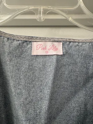 Pink Lily denim smocked romper  thumbnail 3