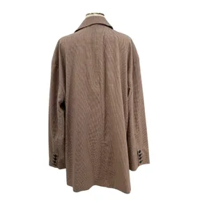 Free People Reggie Oversized Blazer Plaid Houndstooth Ginger‎ Combo Size XL thumbnail 9