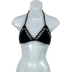 Victoria’s Secret Black Cut Out Bikini Top size S thumbnail 2