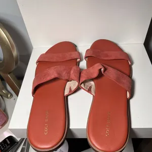 Cole Haan Women's Findra‎ II Slide Sandal Cinnabar Suede Sz 9B thumbnail 5