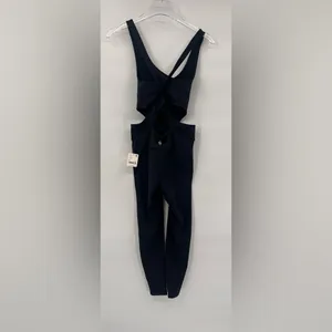 Free‎ People Movement Women's Back It Up Jumpsuit Black Size XS NWT thumbnail 4