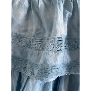 LoveShackFancy Pacific Indigo Hand Dye Ruffle Mini Skirt Blue S thumbnail 7