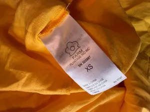 FARM Rio Puff Sleeve Knotted Maxi Dress Yellow Size XS thumbnail 7