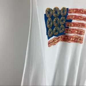 New Kid Dangerous Donut + Bacon American flag Graphic Muscle Tank Size Large thumbnail 5