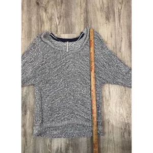 Free People Bright Lights grey marled knit sweater Size XS‎ thumbnail 7