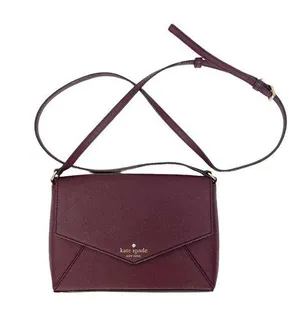 Kate Spade Maroon Leather Envelope Crossbody Bag thumbnail 1