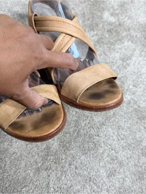 Frye Women’s Dani Criss Cross Sandals Block Heels Leather Strappy in Tan 8 thumbnail 16
