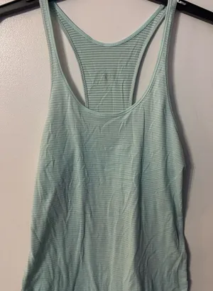 Lululemon 105 F Singlet Tank Top Teal Blue Luon Silverescent Racerback Loose thumbnail 1