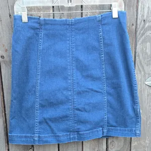 Free People Classic Blue Mini Skirt thumbnail 1