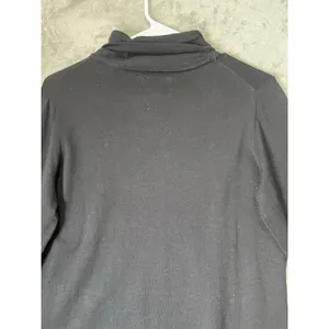 Icelandic Design Womens Large Black Turtleneck Long Sleeve Pullover Minimalist thumbnail 4