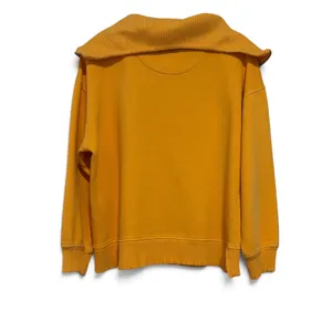 C&C California Womens Sunwashed Quarter Zip Sweatshirt Orange Large Relaxed Fit thumbnail 2