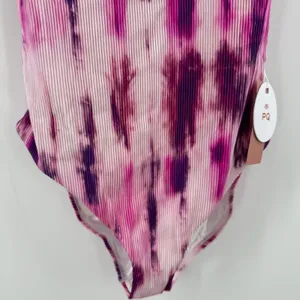 PQ Swim Pilyq Avery Swimsuit Size Small NWT Pink Tie Dye One Piece Swim Ribbed thumbnail 14