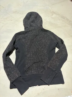 lululemon athletica Black Speckled scuba Hooded Zip Jacket 8 thumbnail 6