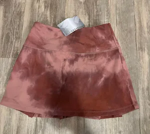 Amazon Soothfeel Pleated Tie Dye Red Tennis Skirt thumbnail 2