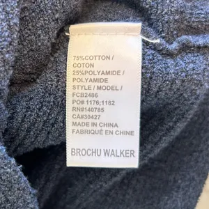 Brochu Walker Navy Blue Teddy Long Sleeve Crew Neck Tie Waist Sweater Blouse Med thumbnail 6