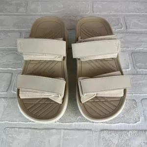 Vionic Renewal Recovery Slides Sandals Womens 9 Men 7.5 Beige 2-Strap Hook Loop thumbnail 8