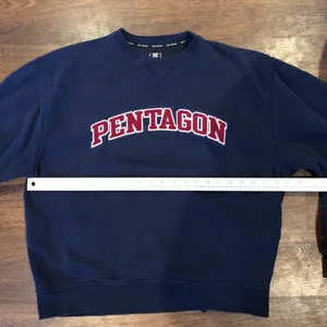 “Pentagon” navy crewneck unisex sweatshirt - large thumbnail 4