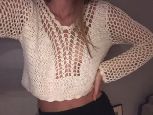 Windsor Crochet Crop Top/Cover Up thumbnail 3