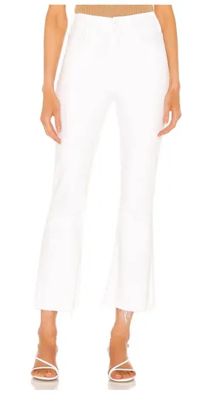 MOTHER The Hustler Ankle Fray Jeans Fairest Of Them All‎ White High Rise 26 thumbnail 1