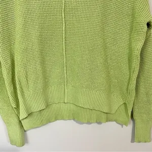 Sweet Romeo Women’s Waffle Knit Lightweight Pullover Sweater Green Size XS NWT thumbnail 5