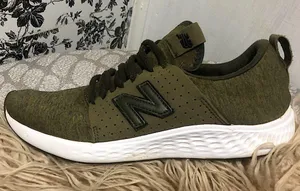 New Balance Men's Khaki and White Sneakers thumbnail 1