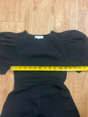 GB girls black Pleated Puff-Sleeve Fit-and-Flare Dress thumbnail 5
