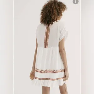 Free People Sunrise Wanderer boho mini dress white XS S thumbnail 3