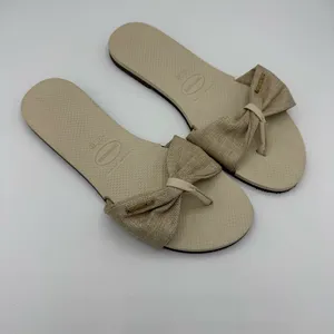 Havaianas Women's You St. Tropez Shine flip flops‎ in beige with bow size 11/12 thumbnail 2